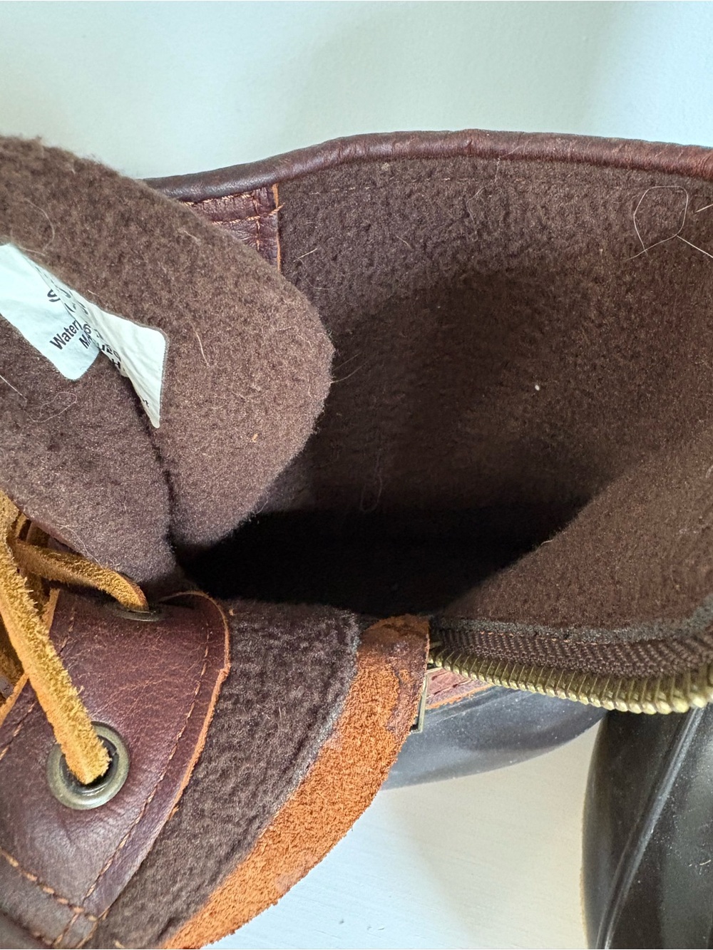 Sperry Top-Sider Saltwater Duck Boots Brown Size 7 Waterproof Leather Rain Boot - Picture 9 of 10